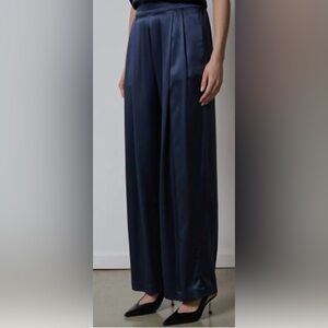 Velvet by Graham & Spencer Navy Wide Leg Pants